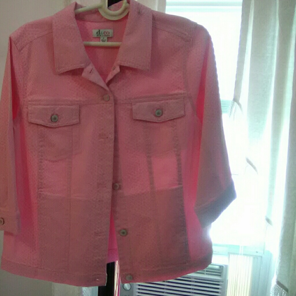 Pink jeans jacket
